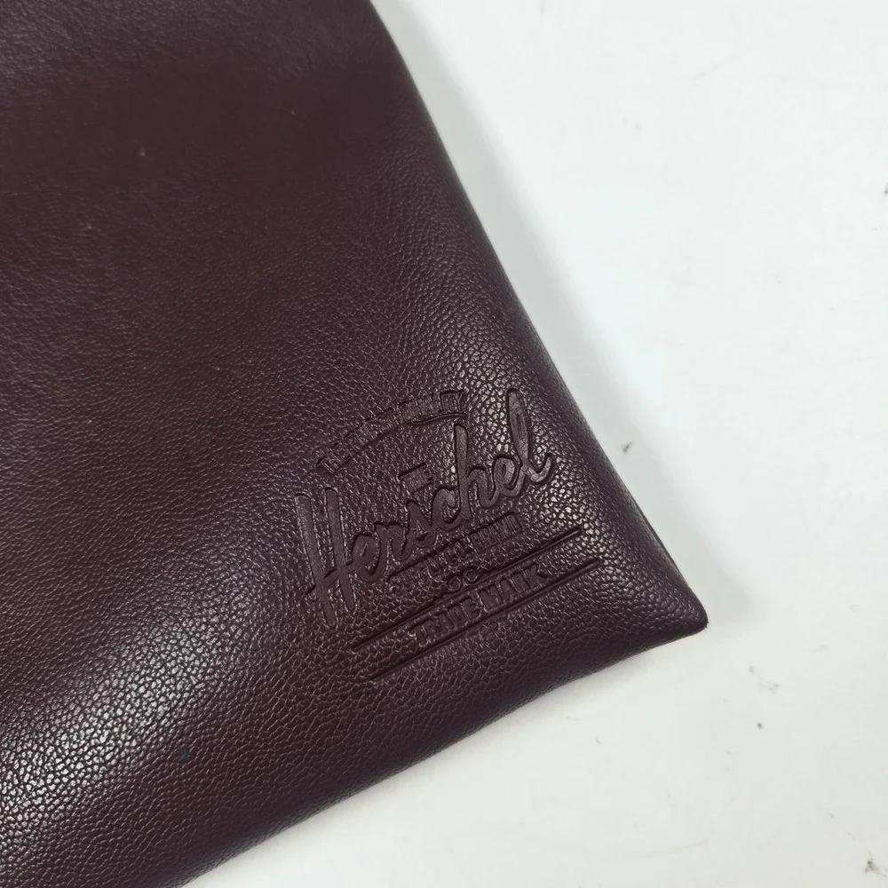 Herschel Virgin Atlantic Pouch Burgundy Grey Travel Amenity Bag Case‎ Toiletry